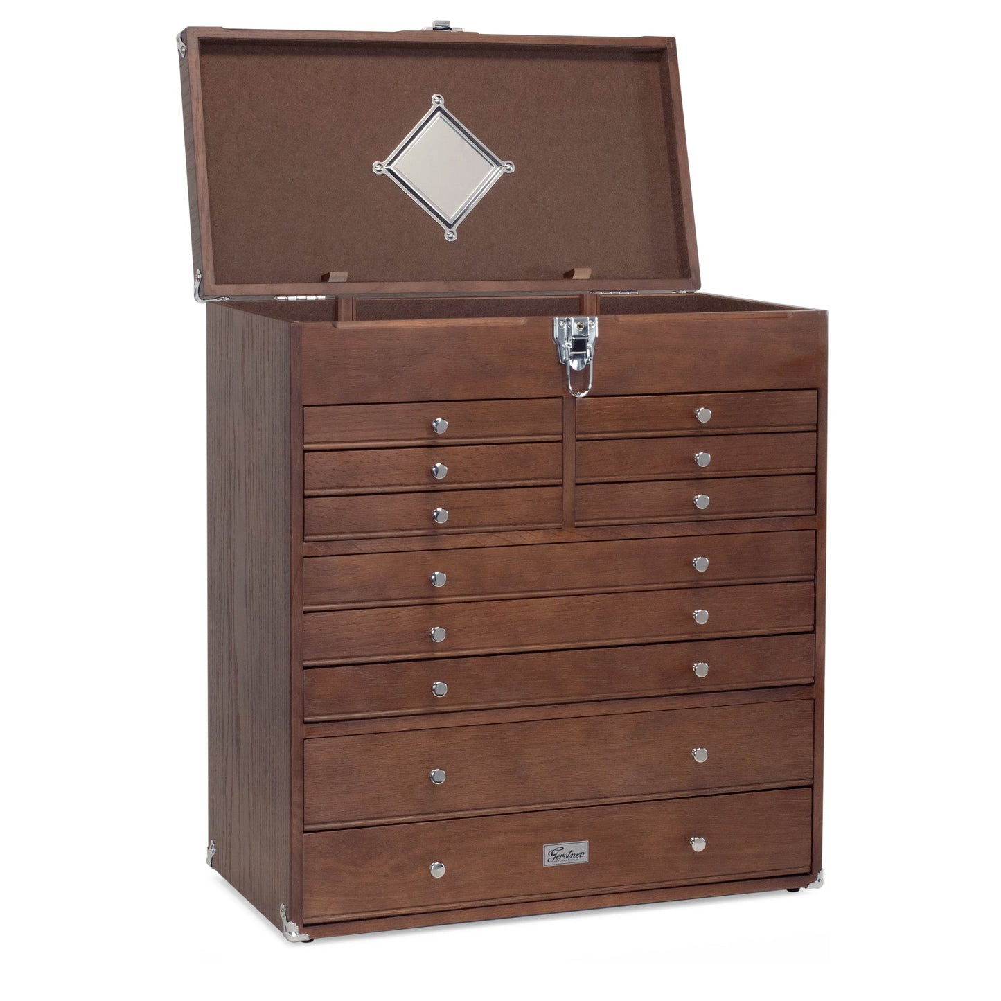 Dark Oak 11-Drawer Classic American Style Top Chest GI-T22-D, Gerstner International