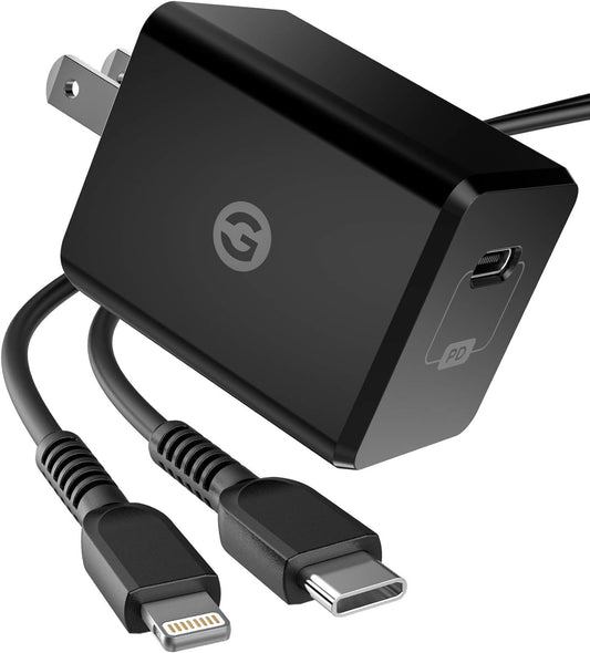 MFi Certified iPhone Fast Charger, USB-C to Lightning Cable with 18W Wall Plug Adapter for iPhone XR/11/12/Mini/Pro Max