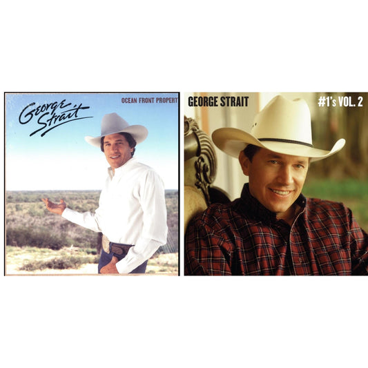 George Strait - #1'S Volume 2 (Tan LP Vinyl) & Ocean Front Property (LP)