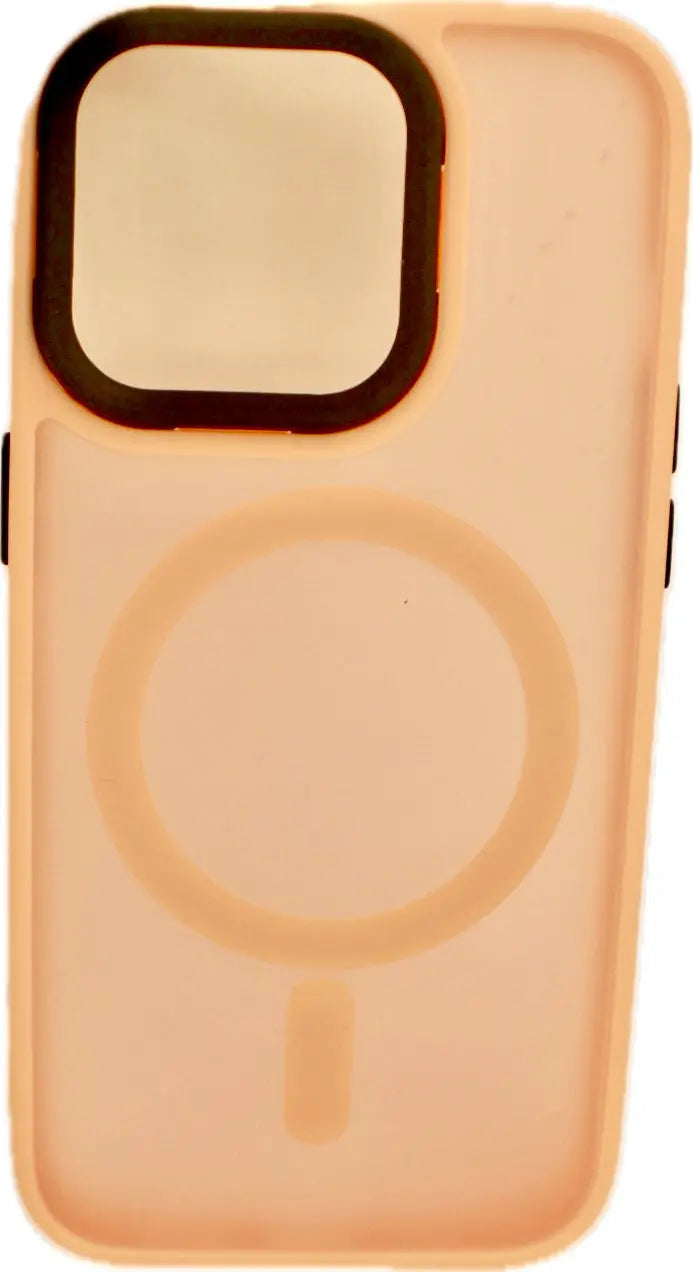 luxury phone cover Generic for Magnetic Luxury Matte Shockproof Translucent Armor Case for iPhone 15 14 13 Pro Max Plus Hard PC Bumper Cover Pink