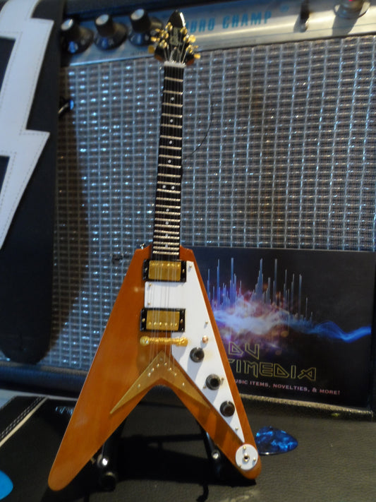 GIBSON 1958 Korina Flying V 1:4 Scale Replica Guitar ~Axe Heaven~