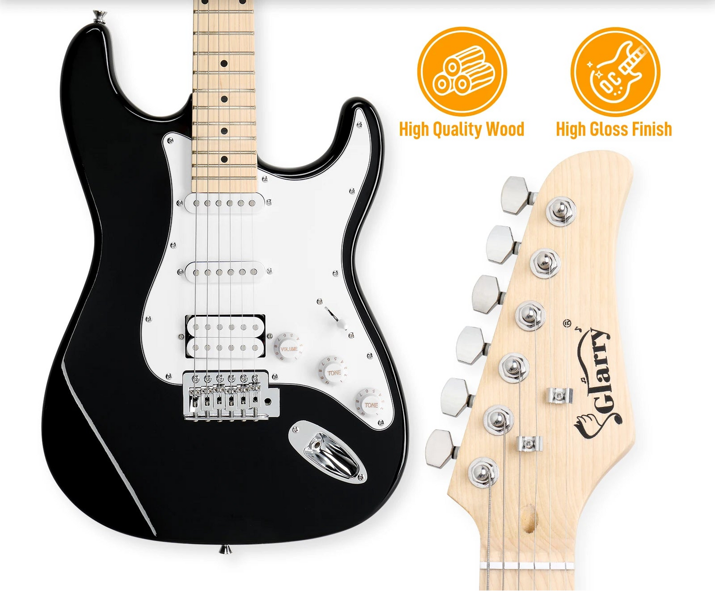 Glarry GST Electric Guitar Set with Amp for Stage-Worthy Mayhem - Premium electric guitar from dsers - Just $288.99! Shop now at Lizard Vigilante