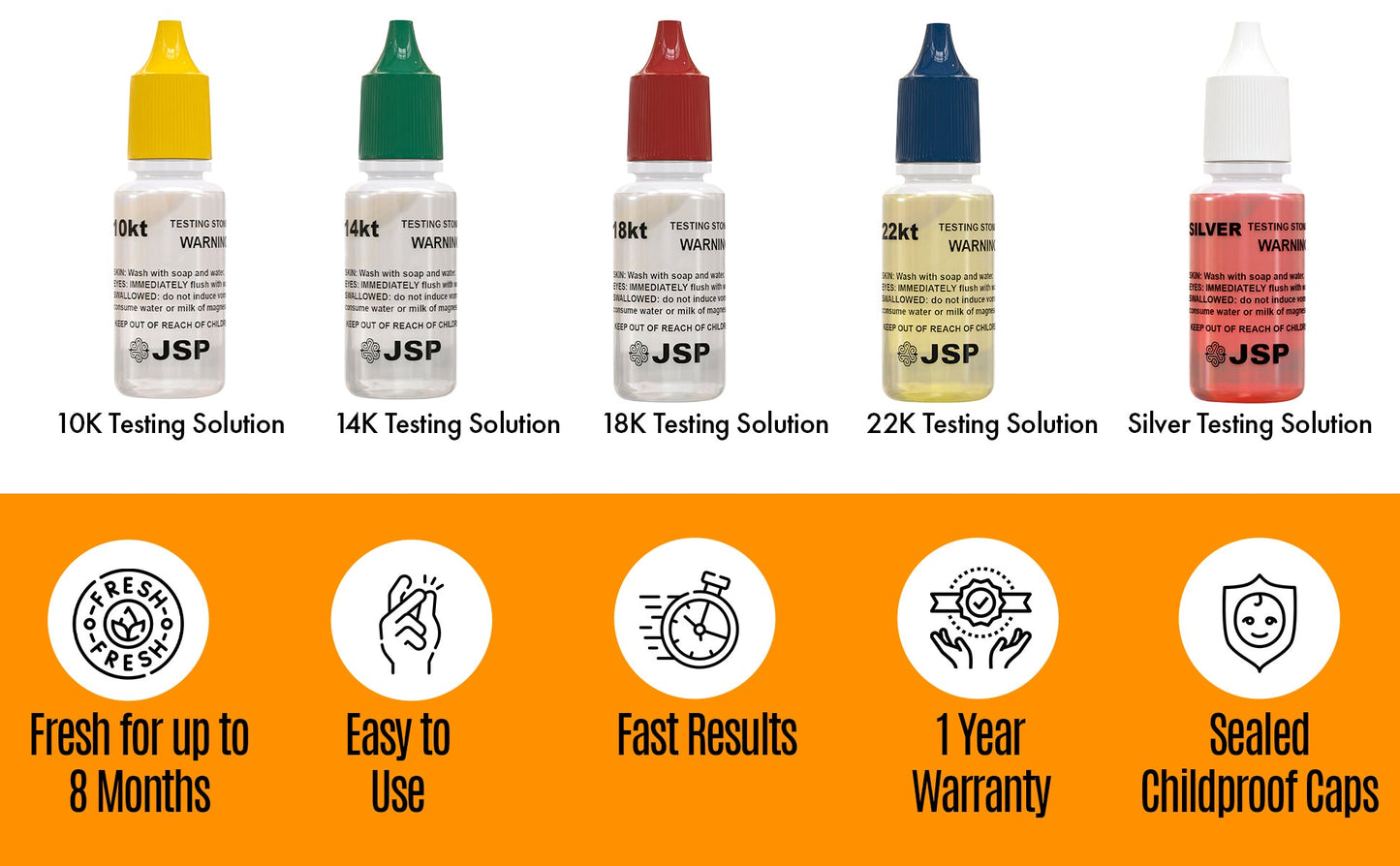 Gold Silver Jewelry Test Kit 10K 14K 18K 24K Precious Metals Scrap Bar Tester