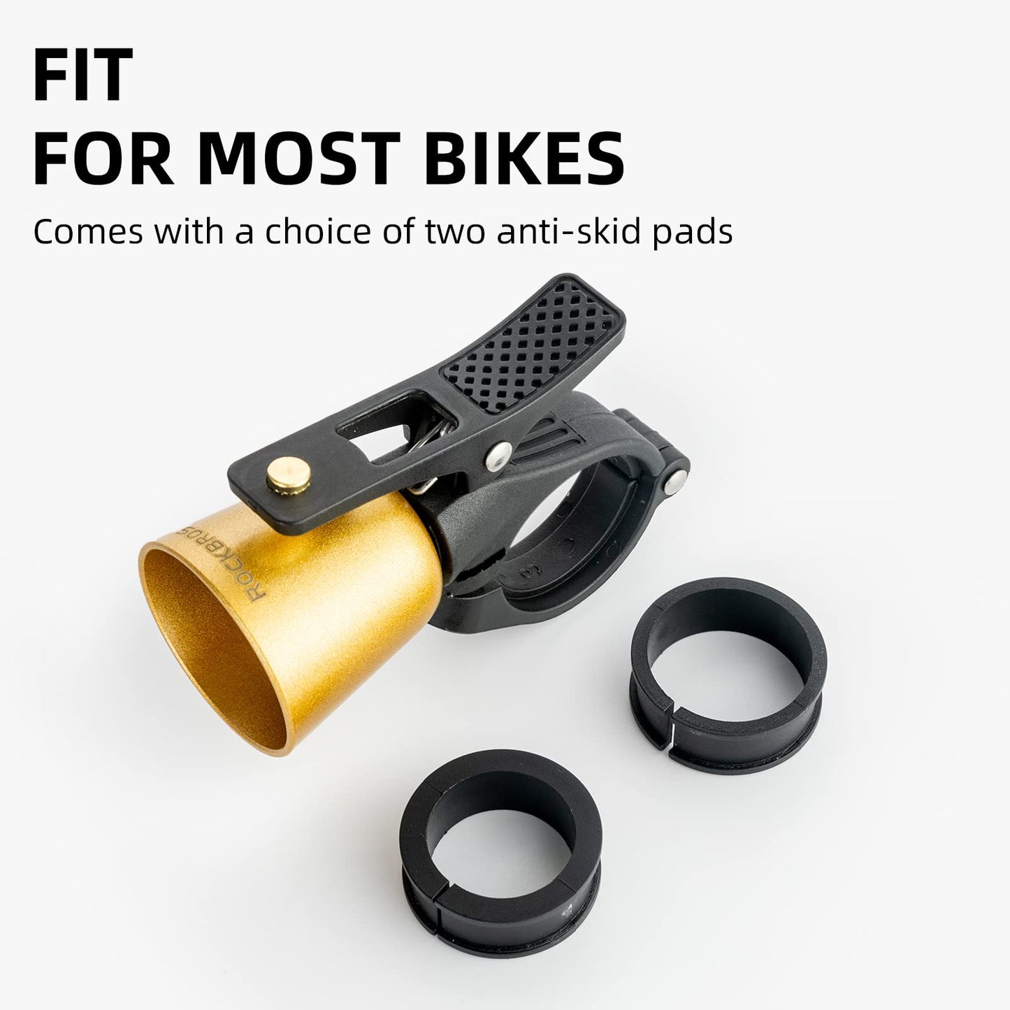 ROCKBROS Classic Brass Bike Bell Loud Easy Install Fits Most Handlebars