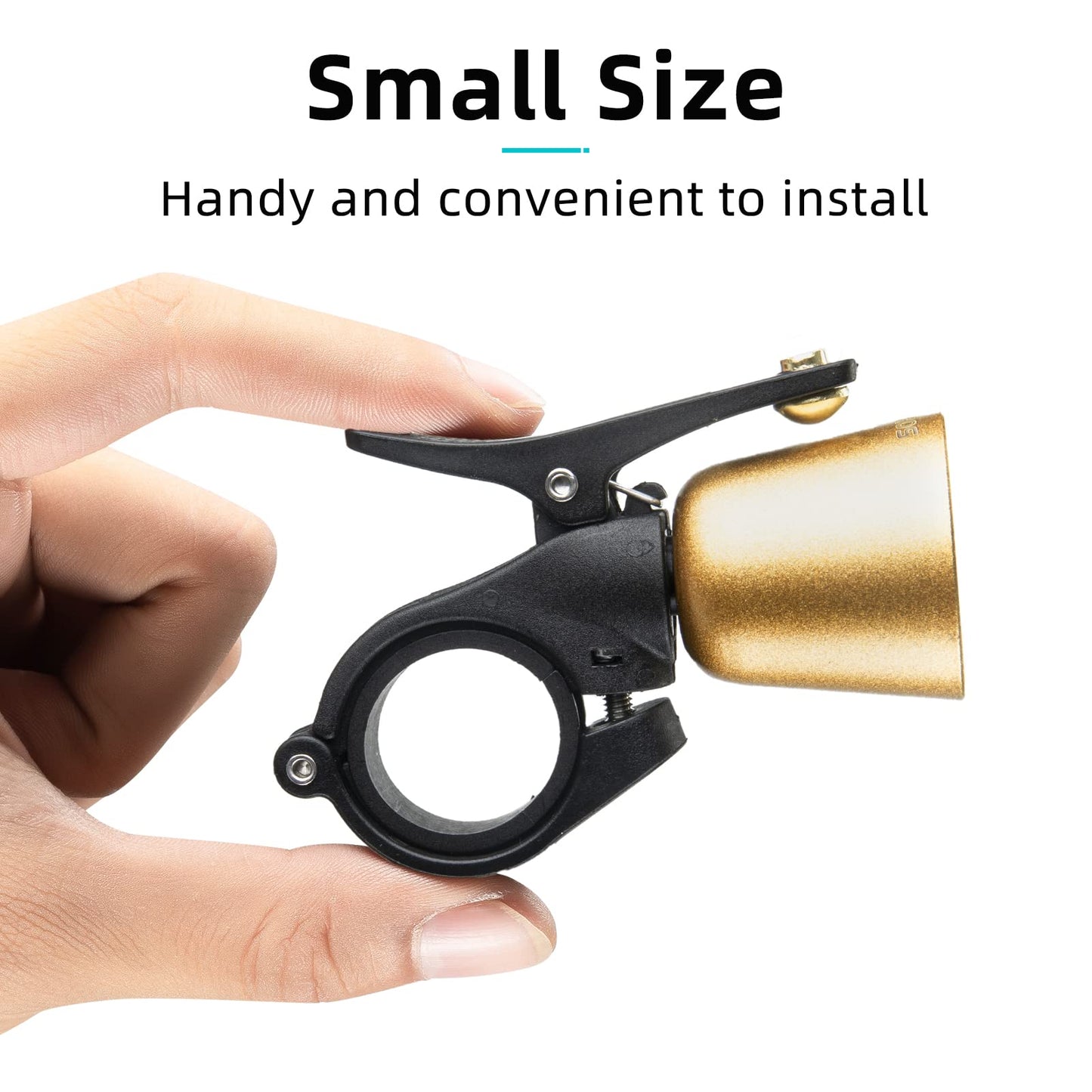 ROCKBROS Classic Brass Bike Bell Loud Easy Install Fits Most Handlebars