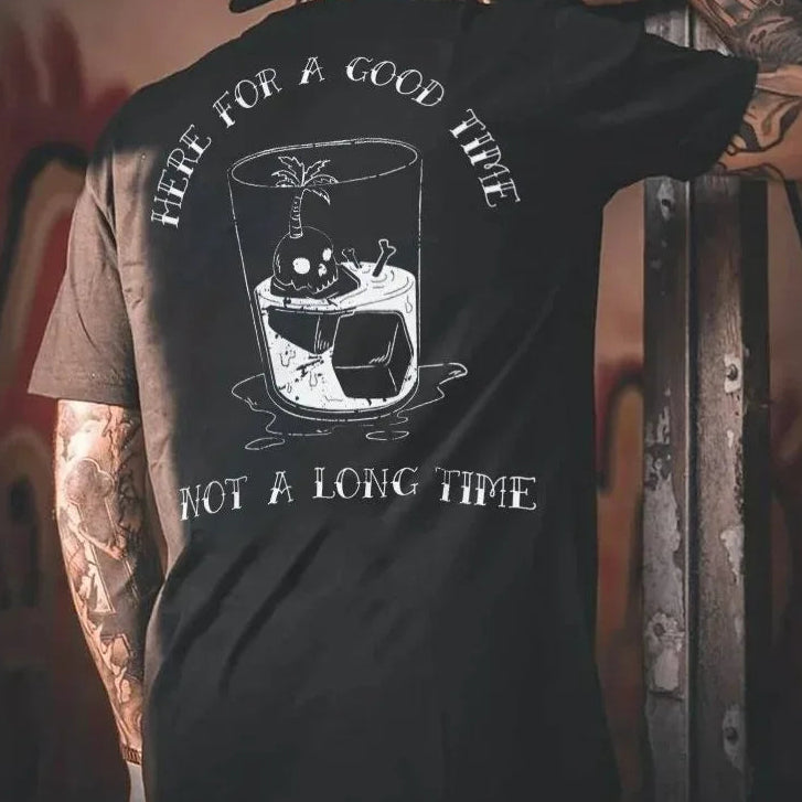 Gothic Punk Style Skull Graphic Men Tshirts Street Rock Hip-Hop Streetwear Grunge Heavy Metal Rock Top Oversized Tee Ropa Hombre - Premium  from Lizard Vigilante - Just $23.99! Shop now at Lizard Vigilante