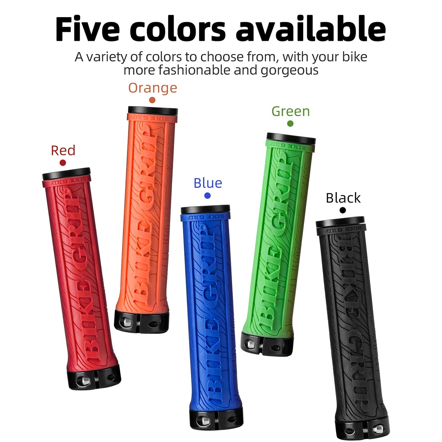 ROCKBROS Bike Handlebar Grips Double Lock-on MTB Bicycle Handle Bar Grips