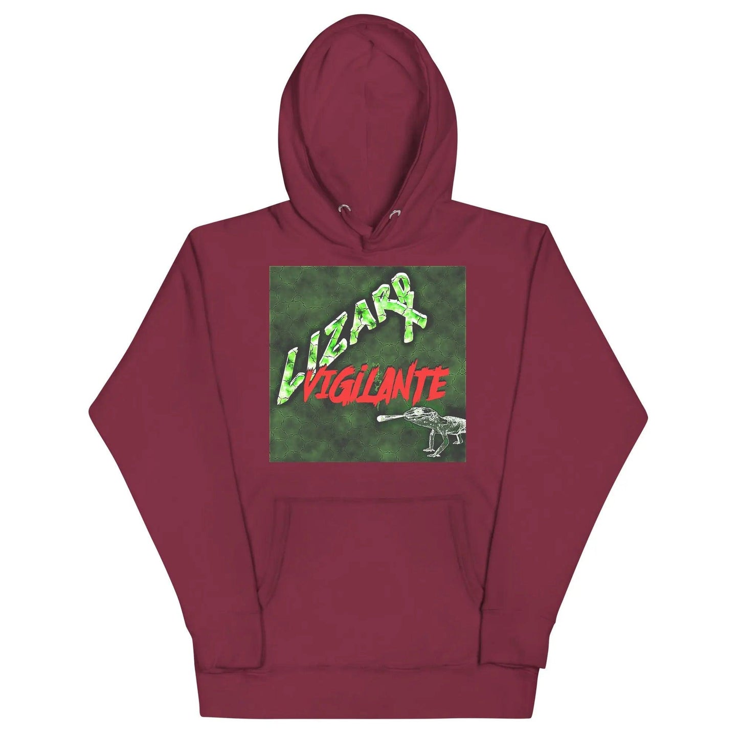 Green Lizard Vigilante Unisex Hooded Hoodie in 10 Different Colors! - Lizard Vigilante