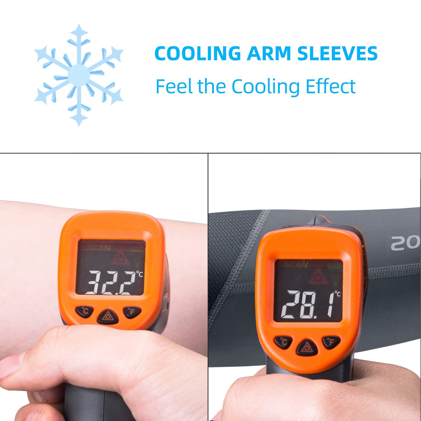 ROCKBROS Sun Protection Arm Sleeves Cooling for Running Golf Fishing Cycling