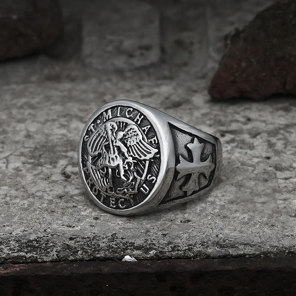 Guardian Angel Templar Knight Ring
