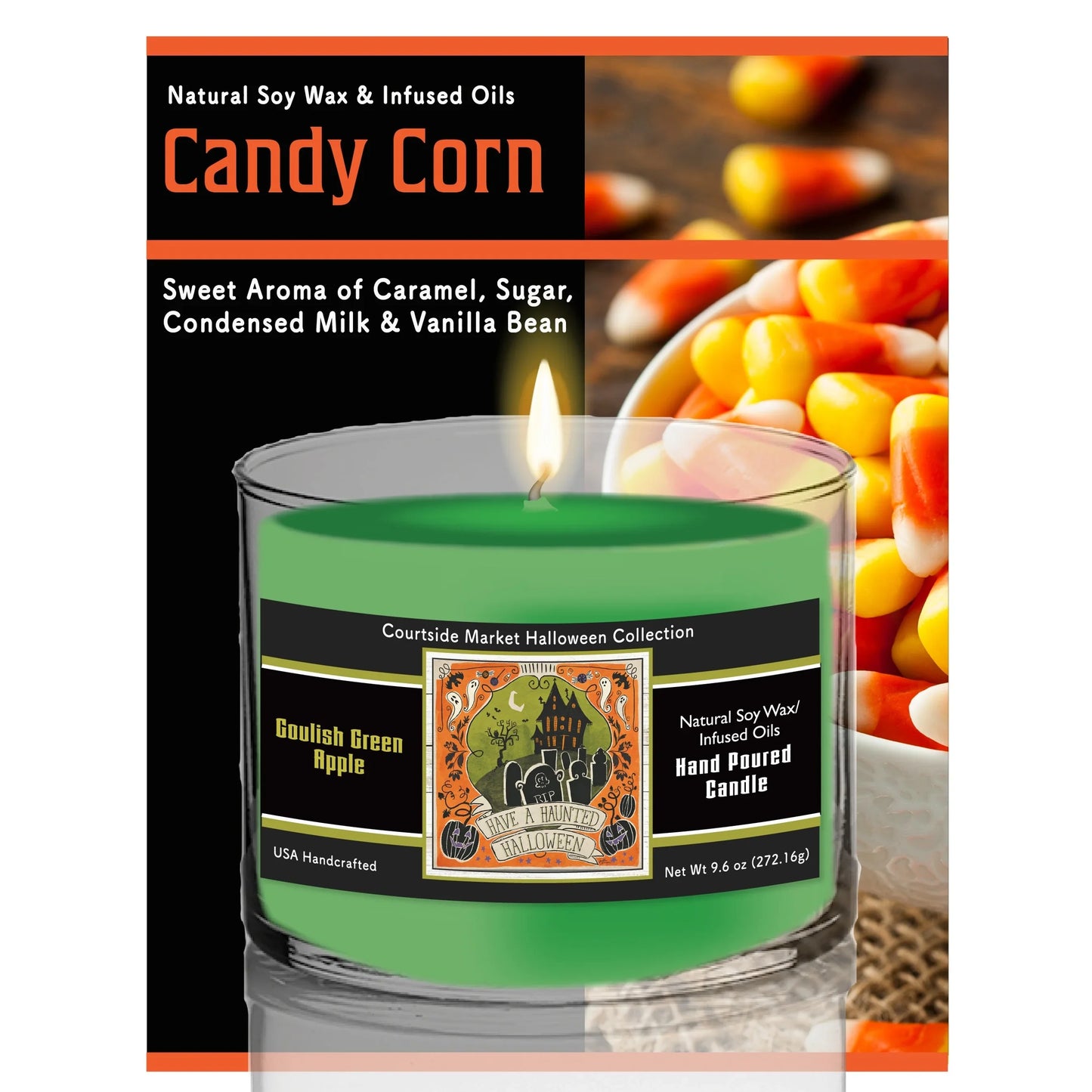 TD Courtside Market Stay Creepy III Soy Wax Scented Candle in Glass Jar