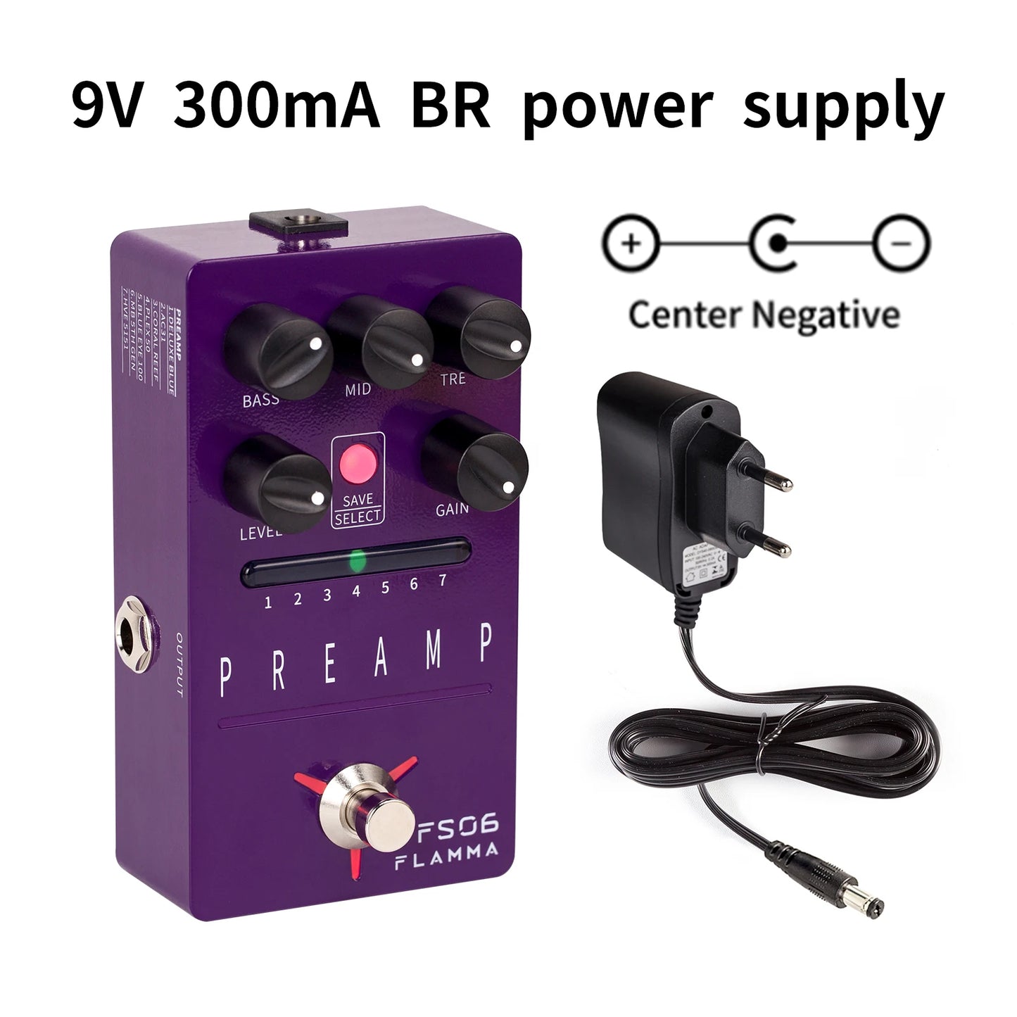 ⚡ FLAMMA FS06 Tone Reaper Preamp Pedal — 7-Channel Digital Amp Simulator with Preset Slots, Dual Modes & Built-In Cab Simulation