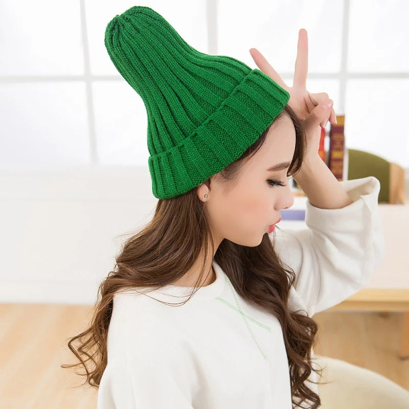 Wholesale Hat Female Unisex Cotton Blends Solid Warm Soft HIP HOP Knitted Hats Men Winter Caps Women Skullies Beanies Girl - Premium  from Lizard Vigilante - Just $5.99! Shop now at Lizard Vigilante