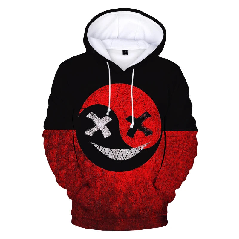 XOXO Devil Smiling Face 3D Printed Hoodie – Trendy Fashionable Casual Pullover for Men and Women - Premium hoodie from Lizard Vigilante - Just $38.88! Shop now at Lizard Vigilante