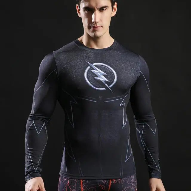 Superheroes 3D Printed Tshirts Men Compression Shirts Long Sleeve Tops Fitness T-shirts Novelty Slim Tights Tee Male Cosplay Costume - Premium  from Lizard Vigilante - Just $23.99! Shop now at Lizard Vigilante