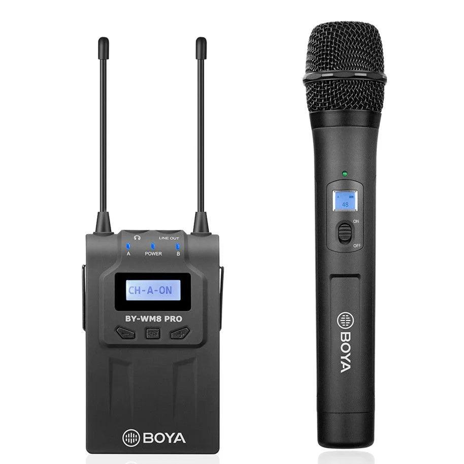 BOYA BY-WM8 Pro Professional Dual-Channel UHF Wireless Lavalier Lapel Microphone System for Camera iPhone PC DSLR LiveBroadcast - Lizard Vigilante