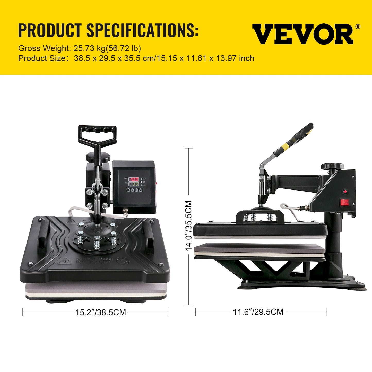 VEVOR 11oz-15oz Mug Heat Press Mini Machine | Handheld Ceramic Cup Press for Sublimation & DIY Tumblers | Auto Printing for Gifts - Premium heat press machine from Lizard Vigilante - Just $313.99! Shop now at Lizard Vigilante