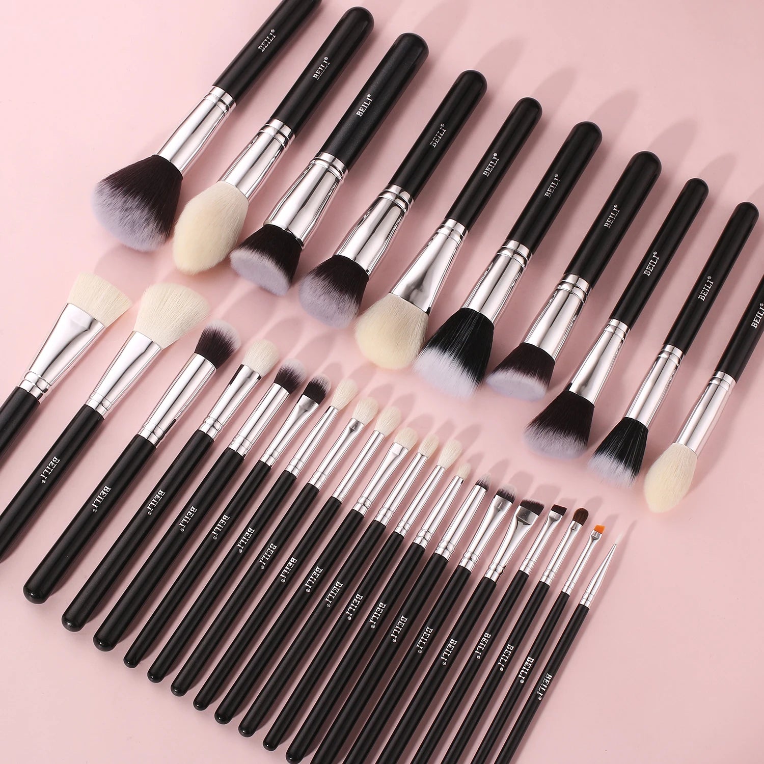 BEILI Professional Black Makeup Brushes Set - Natural Goat Hair, Synthetic Hair, 30-Piece Kit - Premium makeup brush set from Lizard Vigilante - Just $35.99! Shop now at Lizard Vigilante