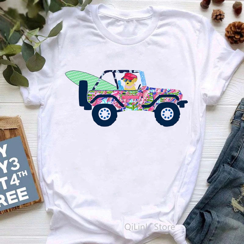 Golden Retriever Queen Dog Mom Summer Graphic Tee