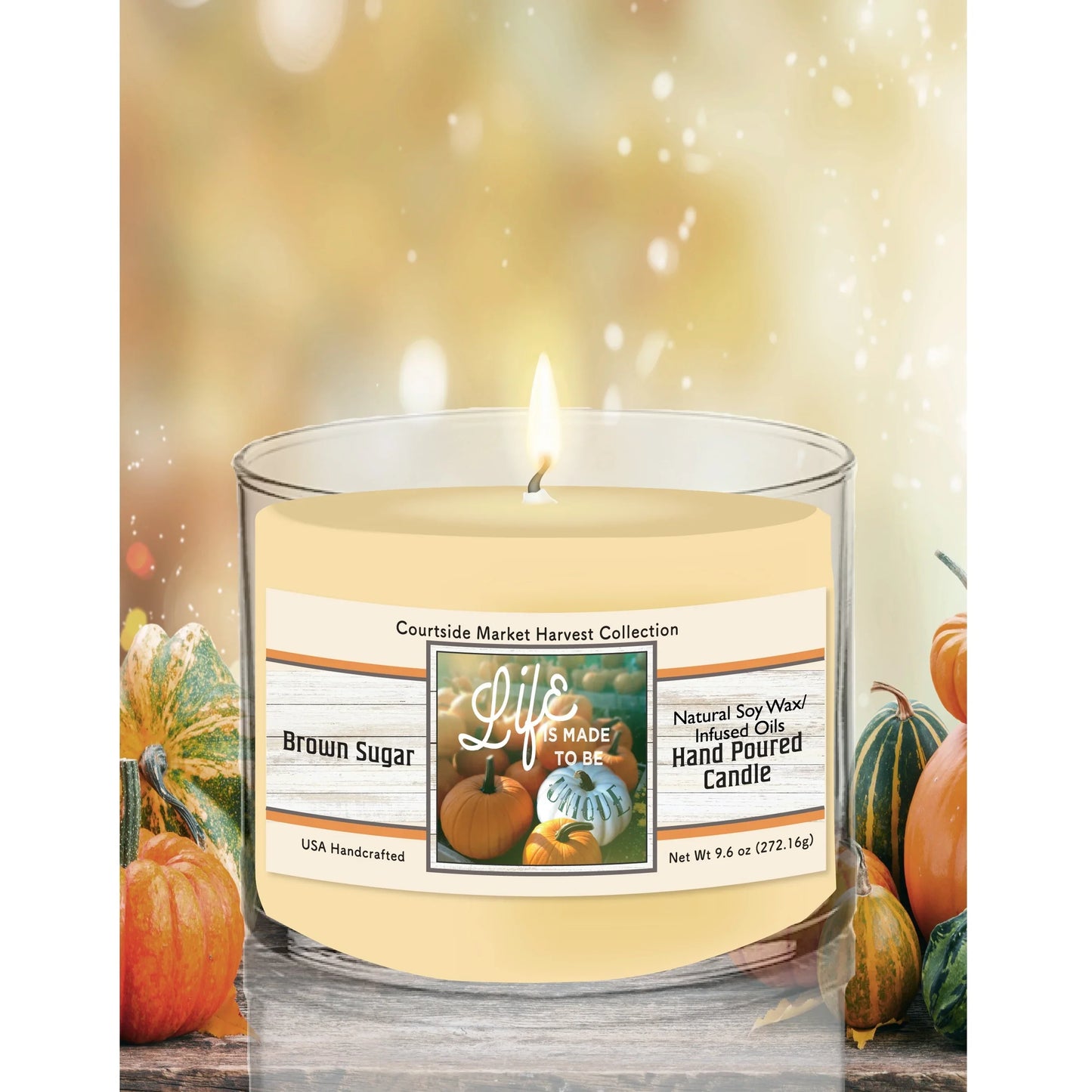 TD Courtside Market Life Unique Soy Wax Scented Candle in Glass Jar