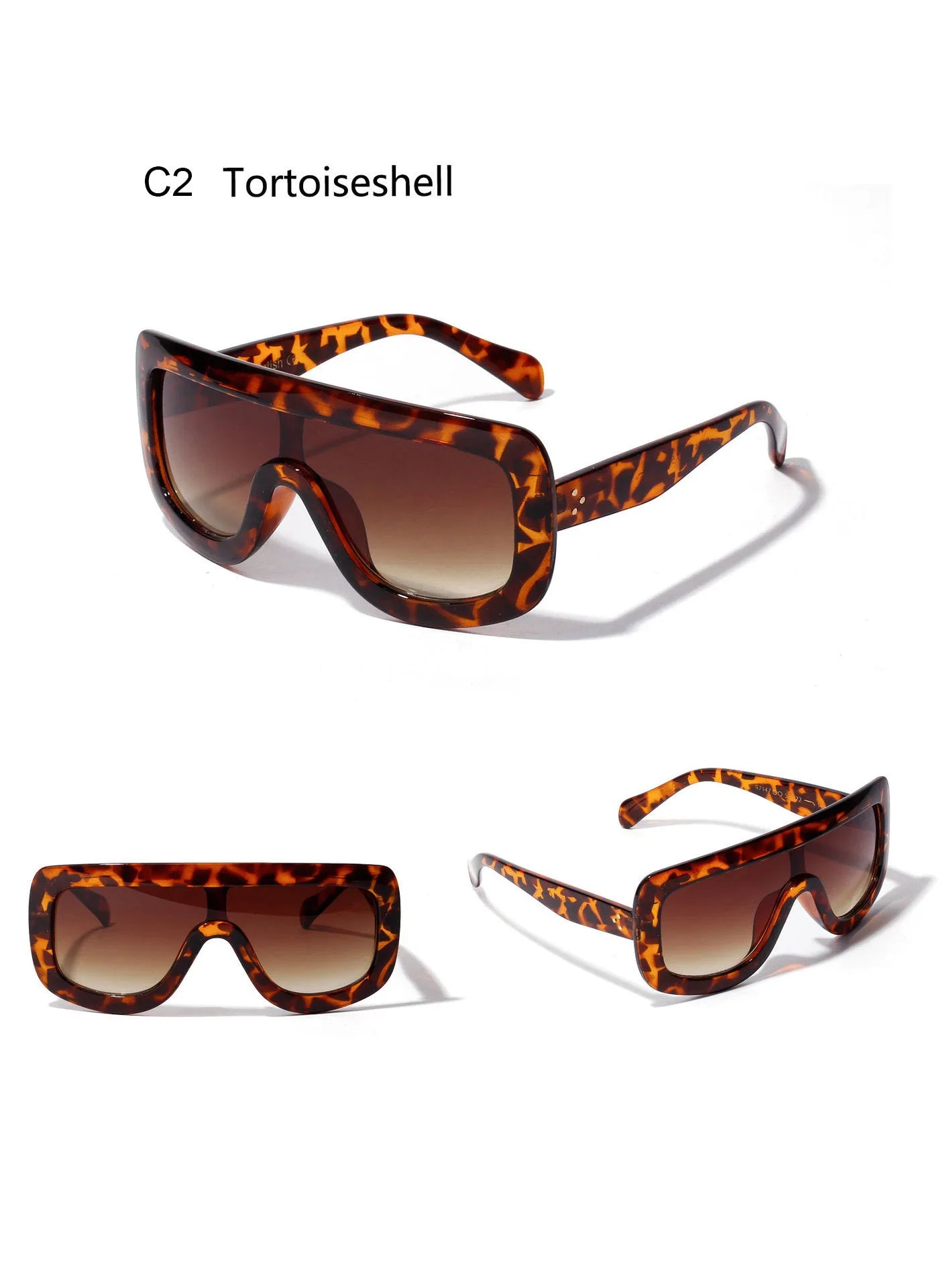 WHO CUTIE 2025 Oversized Sunglasses Women Brand Designer Shield Big Frame Flat Top Gradient Lens Sun Glasses Shades Lady OM87B - Premium  from Lizard Vigilante - Just $18.99! Shop now at Lizard Vigilante