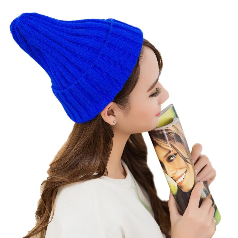 Wholesale Hat Female Unisex Cotton Blends Solid Warm Soft HIP HOP Knitted Hats Men Winter Caps Women Skullies Beanies Girl - Premium  from Lizard Vigilante - Just $5.99! Shop now at Lizard Vigilante