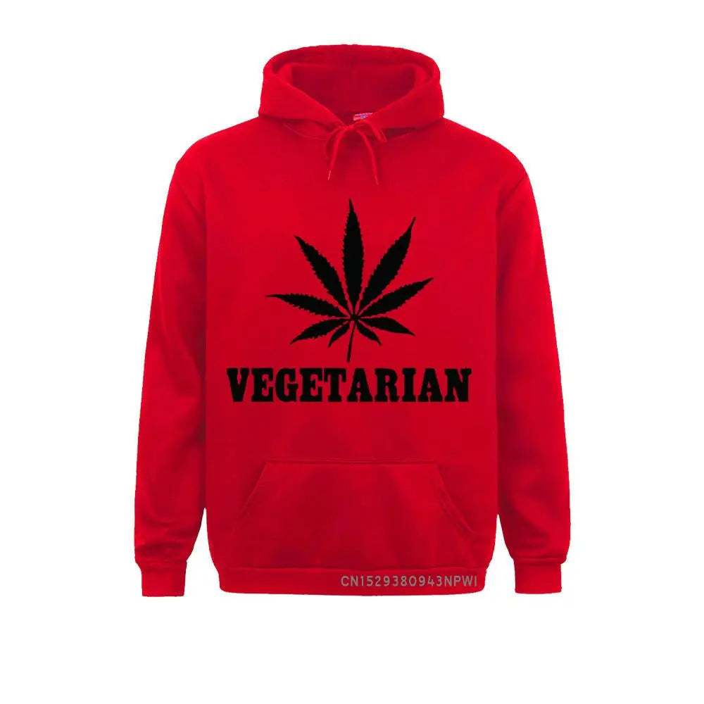 Vegetarian Weed Gift Sweatshirt for Men – Green Hemp Leaves Statement Hoodie, Funny Sportswear - Premium Long-sleeve hoodie from Lizard Vigilante - Just $34.99! Shop now at Lizard Vigilante