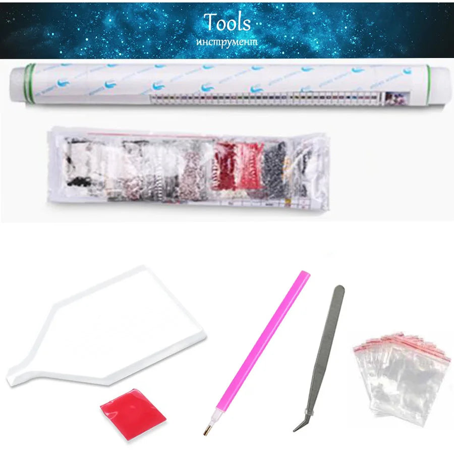 Electric Deity 5D Diamond Mosaic Kit – Hendrix Midnight Portrait