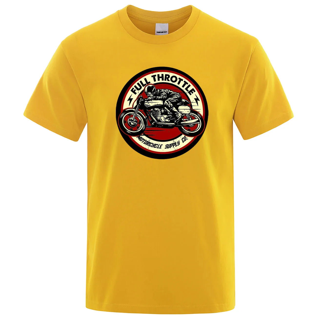 Full Throttle Rockabilly Biker T-Shirt - Ride in Style - Premium T-shirt from Lizard Vigilante - Just $23.88! Shop now at Lizard Vigilante