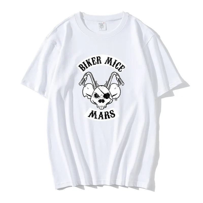 Biker Mice Mars Skull T Shirt Pirates Mouse Motorcycle Cool Tshirts Funny Mens Retro Skull Head T-Shirts 3D - Lizard Vigilante