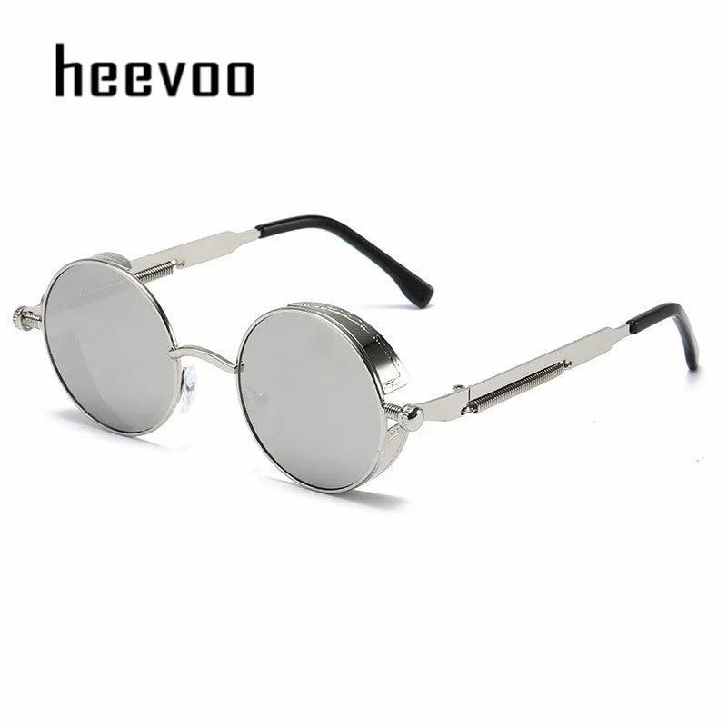 Metal Steampunk Sunglasses Men Women Fashion Round Glasses Brand Designer Vintage Sun Glasses High Quality Oculos de sol 2024 - Lizard Vigilante