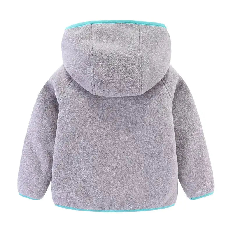 Mudkingdom Autumn Spring Girls Boys Hooded Fleece Jacket Windbreaker Zip up Reindeer Outerwear for Kids Clothes Children's Coat