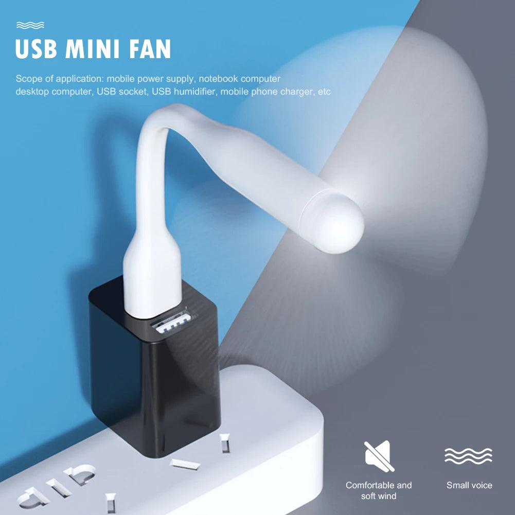 Mini Flexible USB Fan - Bendable Portable Hand Fan for Power Bank, Laptop, PC, and AC Charger - Premium fan from Lizard Vigilante - Just $11.99! Shop now at Lizard Vigilante