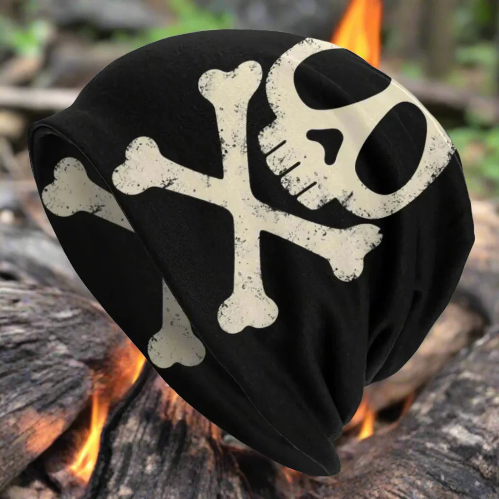 Harlock Vintage 3D Print Beanie – Cool Winter Skull Skeleton Knit Hat for Men and Women - Premium beanies from Lizard Vigilante - Just $19.88! Shop now at Lizard Vigilante