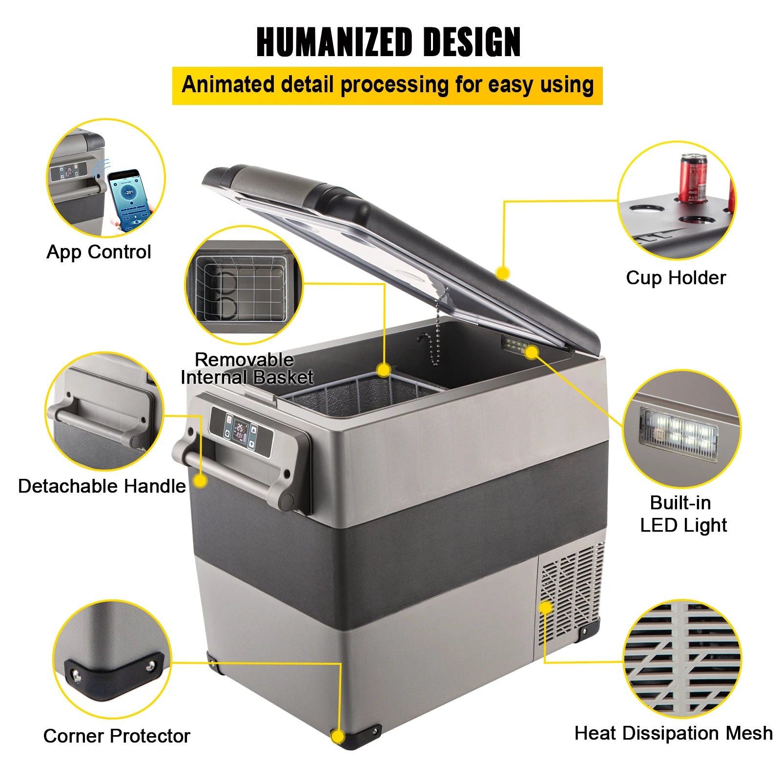 VEVOR Portable Car Fridge - Your On-the-Go Cooler - Premium mini fridge from Lizard Vigilante - Just $289.88! Shop now at Lizard Vigilante