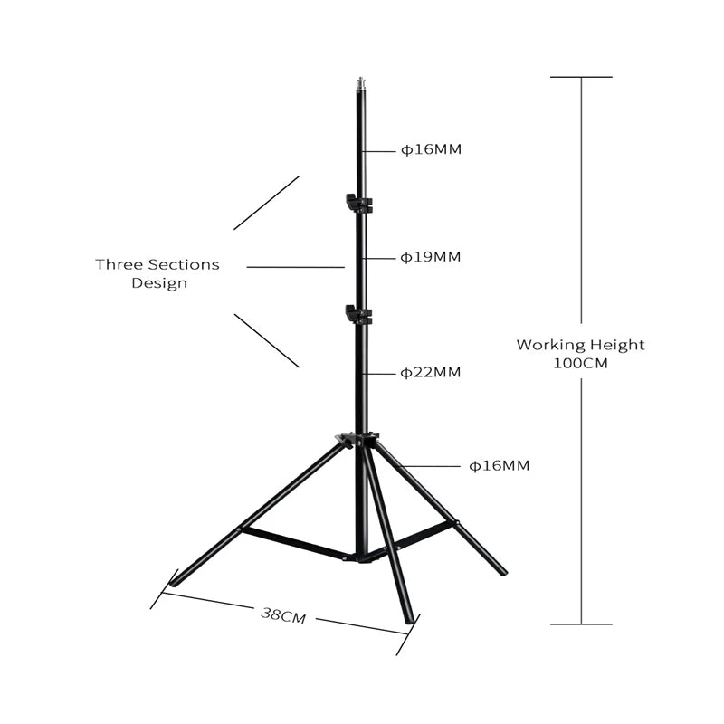 200cm Adjustable Photography Tripod Light Stand with 1/4 Screw Head, Lightweight Aluminum Tripod for Ring Light, Phone & DSLR Cameras – Pro Photo Studio Support - Premium light stand from Lizard Vigilante - Just $21.99! Shop now at Lizard Vigilante