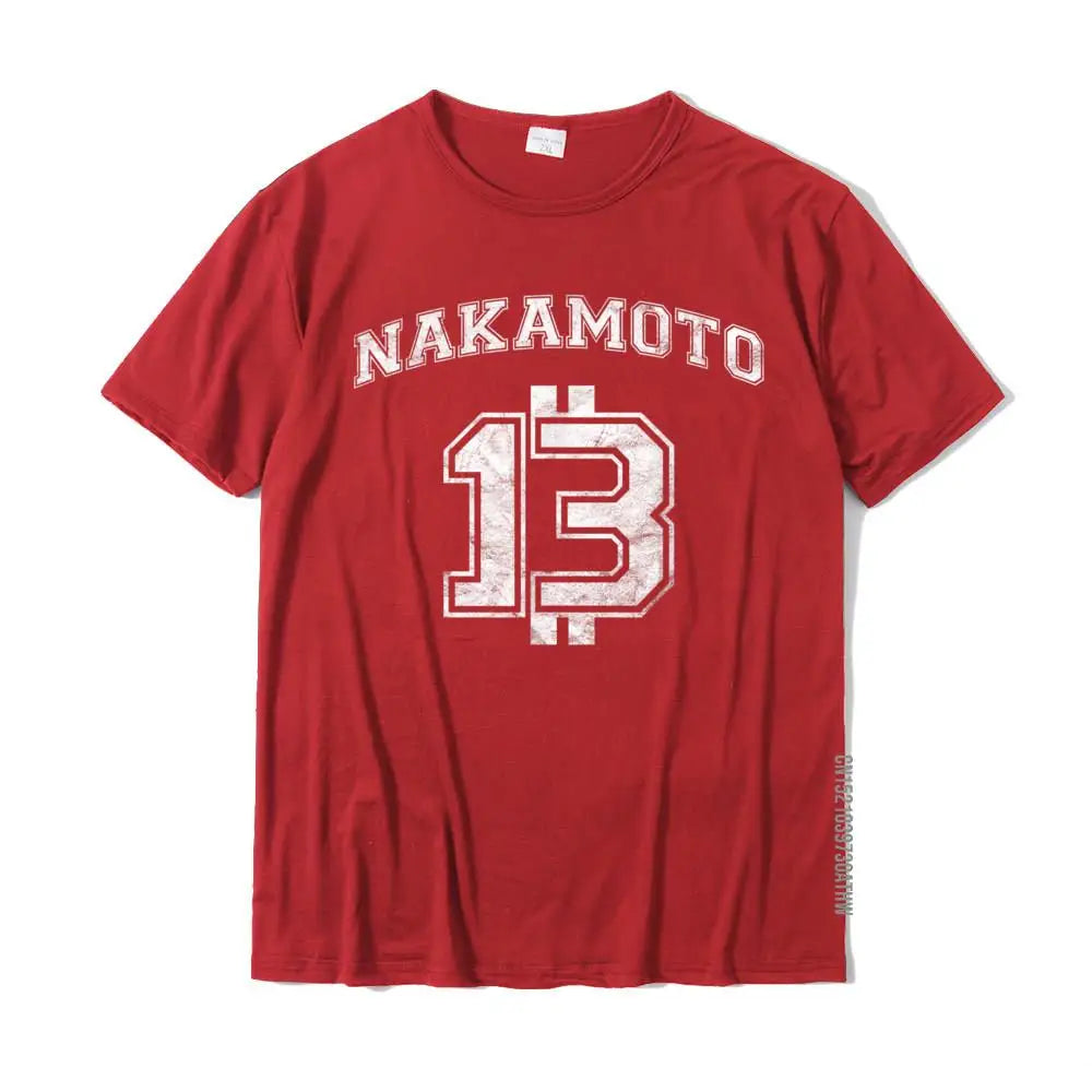 Satoshi Nakamoto Bitcoin Distressed Logo T Shirt Oversized Cotton Casual Streetwear Tee
