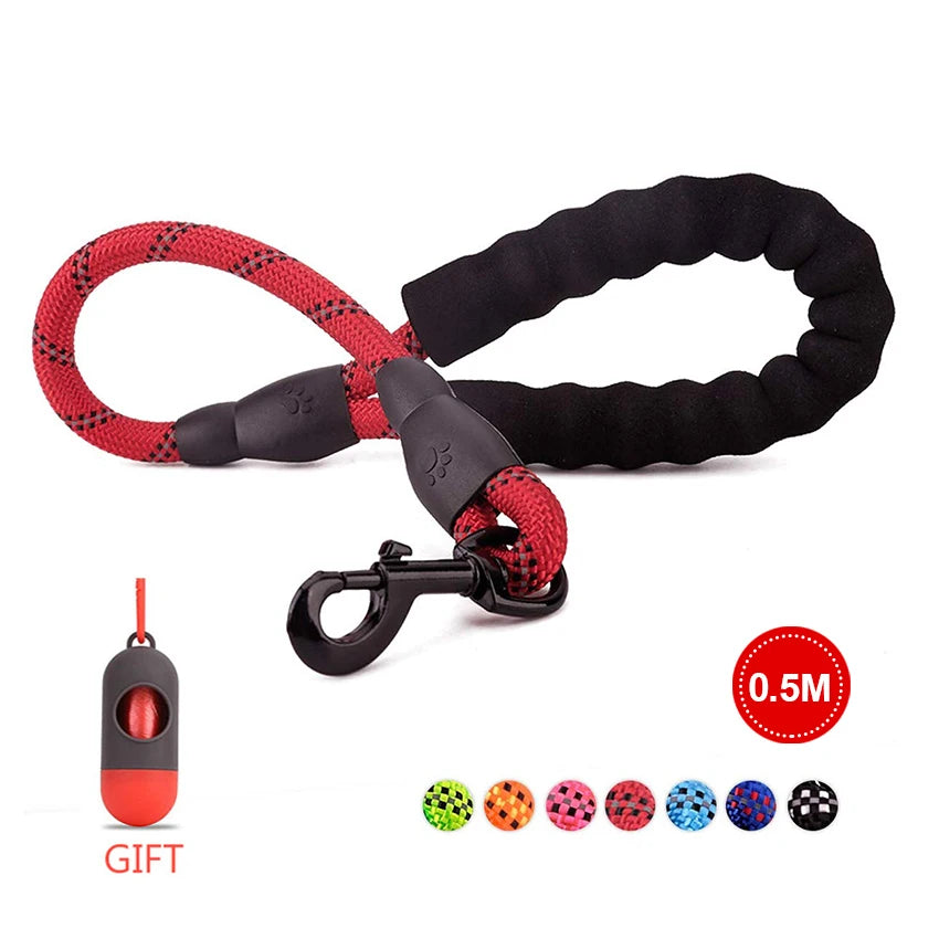 Reflective Strong Dog Leash 1.5M Long - Heavy Duty Nylon Rope Leash with Padded Handle for Comfortable Training and Walking - Premium pet leash from Lizard Vigilante - Just $18.88! Shop now at Lizard Vigilante