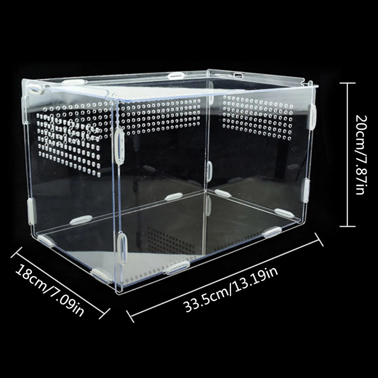 Transparent Acrylic Reptile Breeding Box – Vivarium for Small Reptiles and Insects - Premium breeding box from Lizard Vigilante - Just $19.99! Shop now at Lizard Vigilante