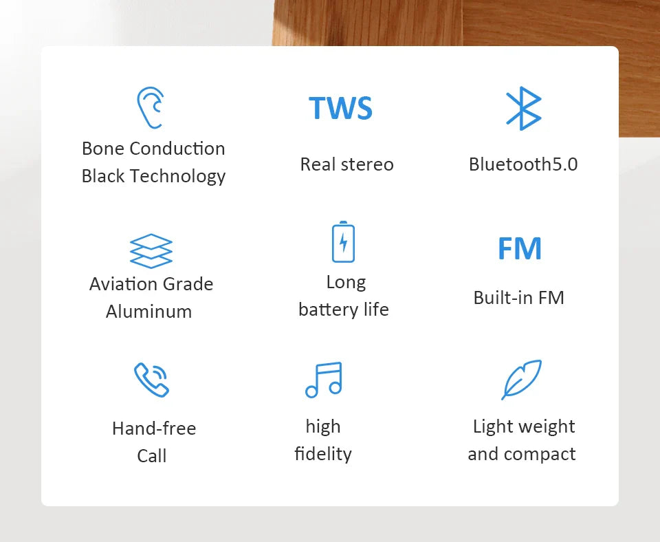 Bone Conduction Speaker Vibration Bluetooth Stereo Audio Digital TWS Wireless Smallest Portable DURAMOBI Humbird Speaker