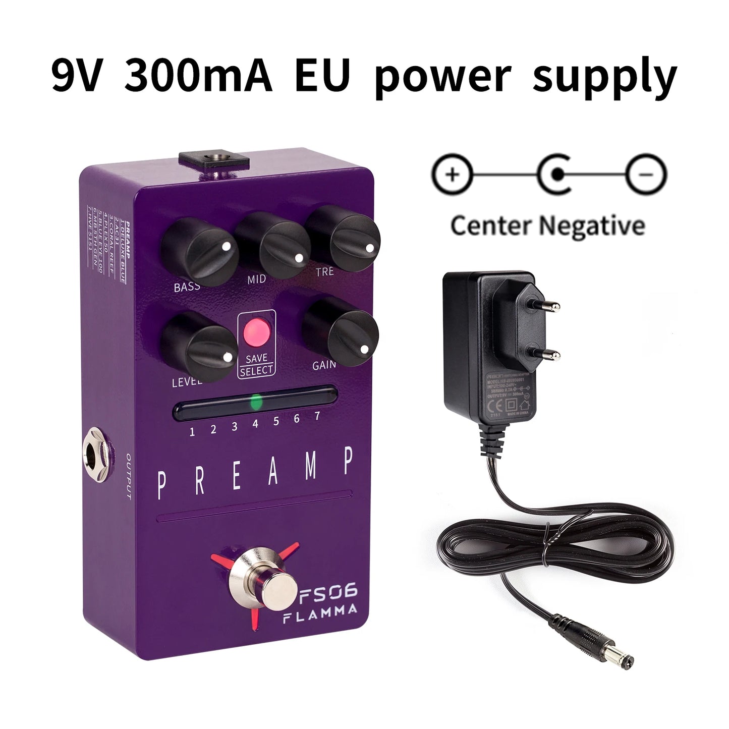 ⚡ FLAMMA FS06 Tone Reaper Preamp Pedal — 7-Channel Digital Amp Simulator with Preset Slots, Dual Modes & Built-In Cab Simulation
