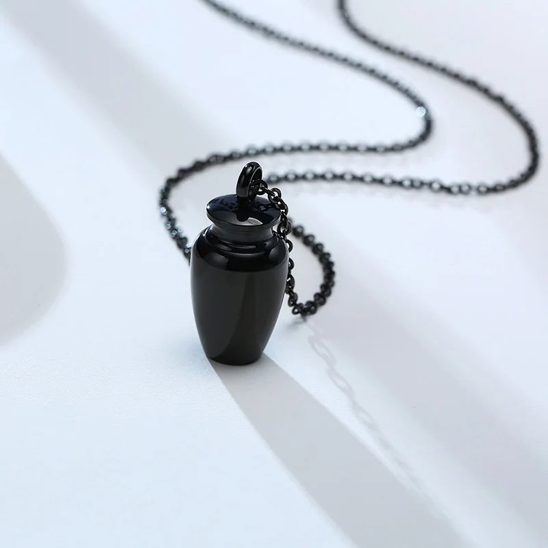 Vnox Openable Earthen Jar Columbarium Shape Pendant for Men Women,Stylish Perfume Holder Ashes Cremation Urn Punk Rock Necklace - Premium  from Lizard Vigilante - Just $18.99! Shop now at Lizard Vigilante