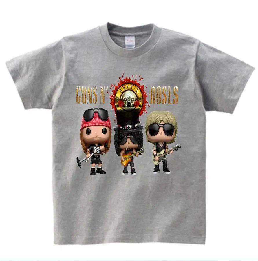 Children Print Slash Rock Band Gun N Roses T-shirt O-Neck Short Sleeves Summer Boy&Girl Cool Casual Tee Baby T Shirt  Fashion - Premium tshirt from Lizard Vigilante - Just $23.99! Shop now at Lizard Vigilante