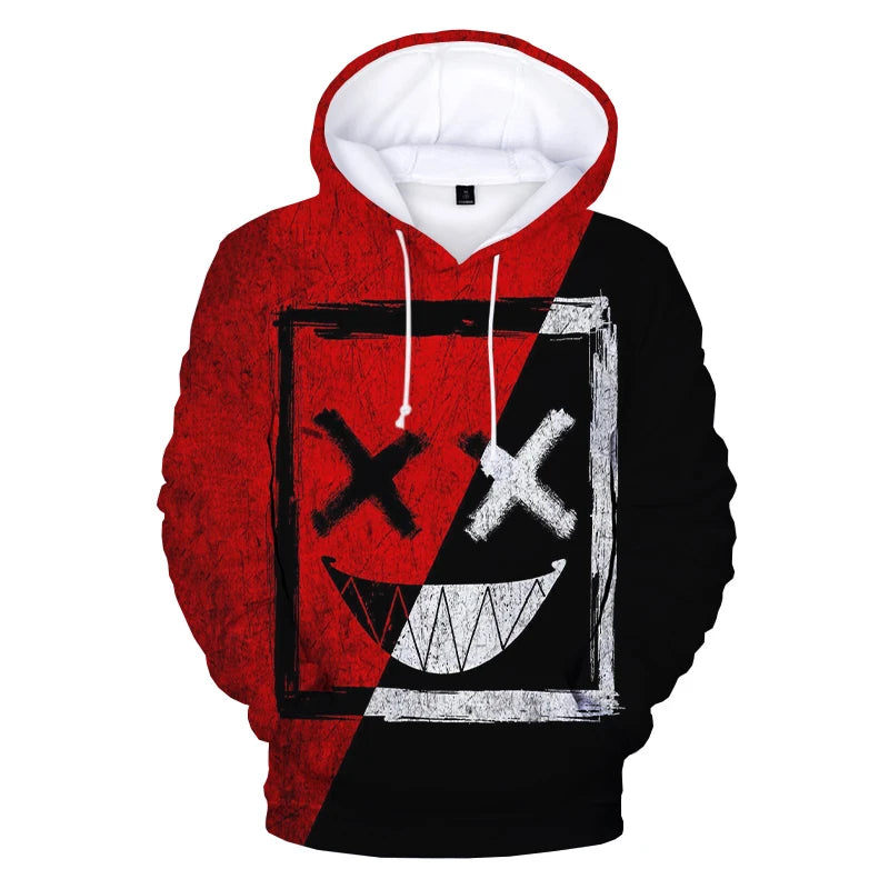 XOXO Devil Smiling Face 3D Printed Hoodie – Trendy Fashionable Casual Pullover for Men and Women - Premium hoodie from Lizard Vigilante - Just $38.88! Shop now at Lizard Vigilante