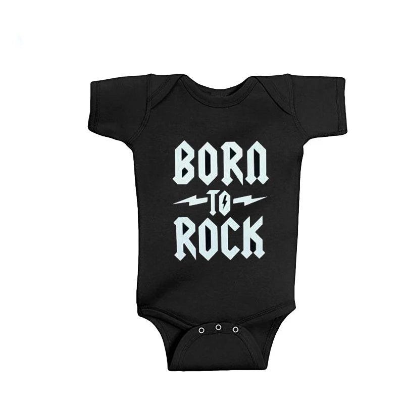 New Arrival Baby Clothes Rock Black Cotton Short Sleeve Baby Bodysuit Baby Boys Girls Clothes Funny Baby Clothing 0-18M - Premium baby clothes from Lizard Vigilante - Just $22.49! Shop now at Lizard Vigilante