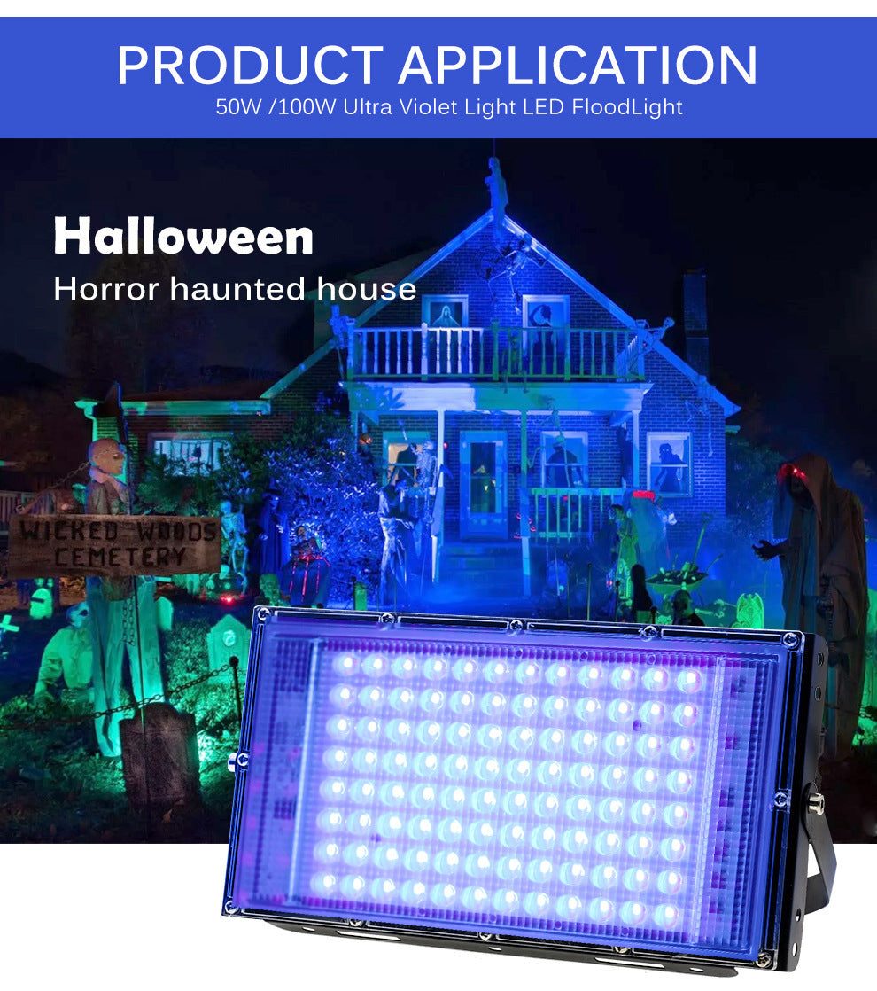 ALIEN 50W 100W LED UV Black Lights Stage Blacklight Ultraviolet Flood Effect Light for Halloween Xmas Dance DJ Disco Party Bar - Premium  from Lizard Vigilante - Just $17.99! Shop now at Lizard Vigilante