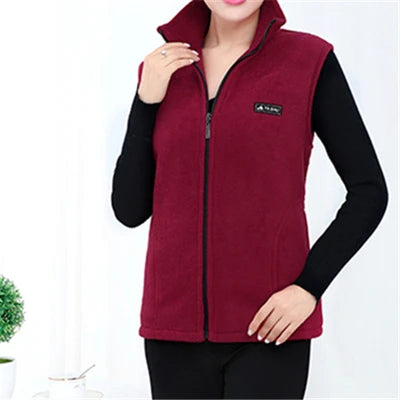 Plus Size Polar Fleece Vest for Women | Autumn/Winter Casual Sleeveless Jacket with Zipper Closure – Multiple Colors - Premium vest from Lizard Vigilante - Just $28.88! Shop now at Lizard Vigilante