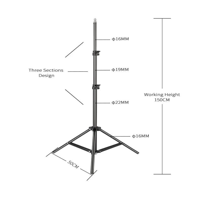 200cm Adjustable Photography Tripod Light Stand with 1/4 Screw Head, Lightweight Aluminum Tripod for Ring Light, Phone & DSLR Cameras – Pro Photo Studio Support - Premium light stand from Lizard Vigilante - Just $21.99! Shop now at Lizard Vigilante