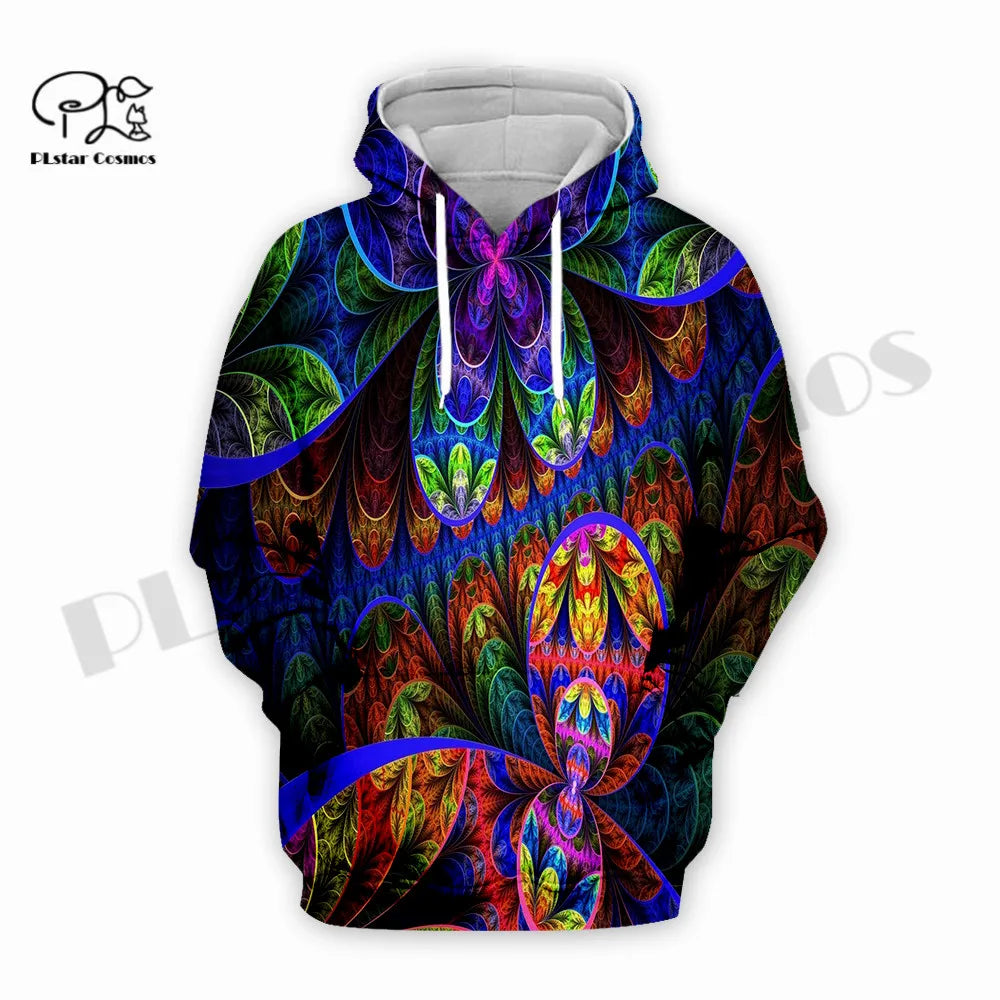 Psychedelic Paradise: 3D Print Mushroom Hoodie - Premium Hoodie from Lizard Vigilante - Just $49.99! Shop now at Lizard Vigilante