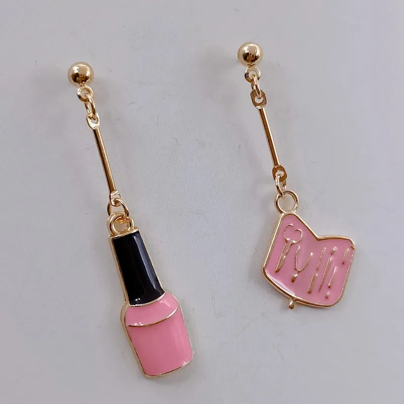 Creative nail salon art nail polish enamel earrings ladies girls gifts